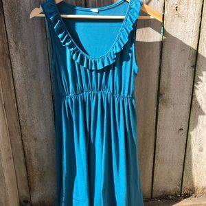 Teal Ruffle Dress